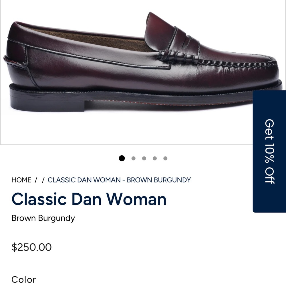 Sebago Burgundy Leather Loafers